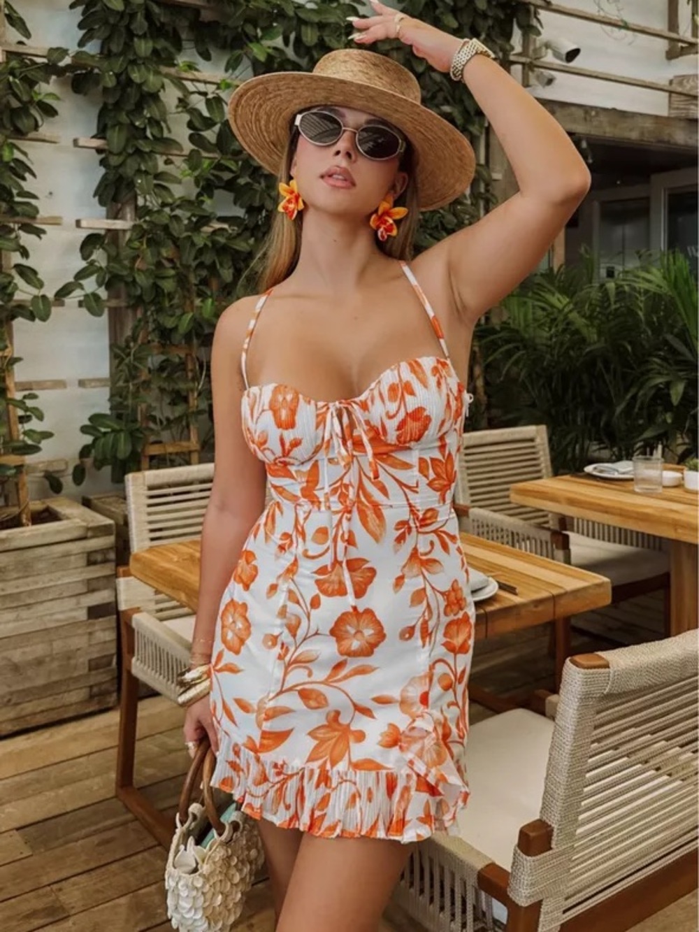 12th Tribe Belle floral mini dress